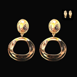 GOLD CLIP ON EARRINGS ( 039 G )