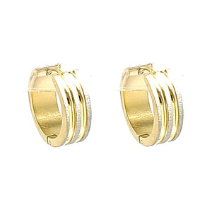 GOLD STAINLESS STEEL HOOP EARRINGS ( 136 G )