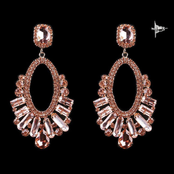 GOLD TOPAZ EARRINGS ( 2486 ) - Ohmyjewelry.com