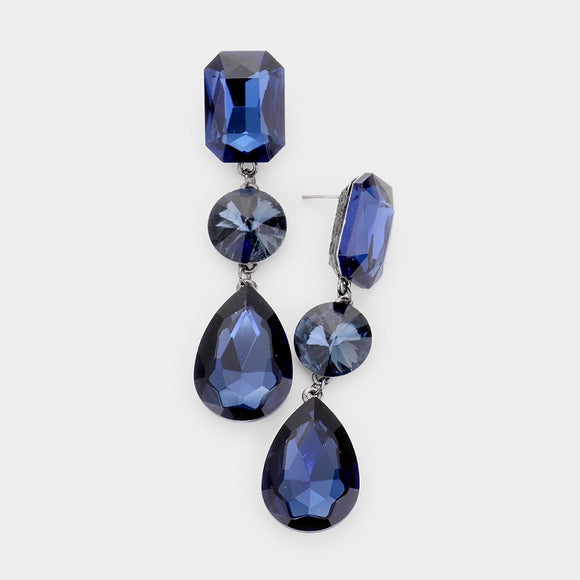 HEMATITE MONTANA BLUE EARRINGS POST ( 1412 HMB )