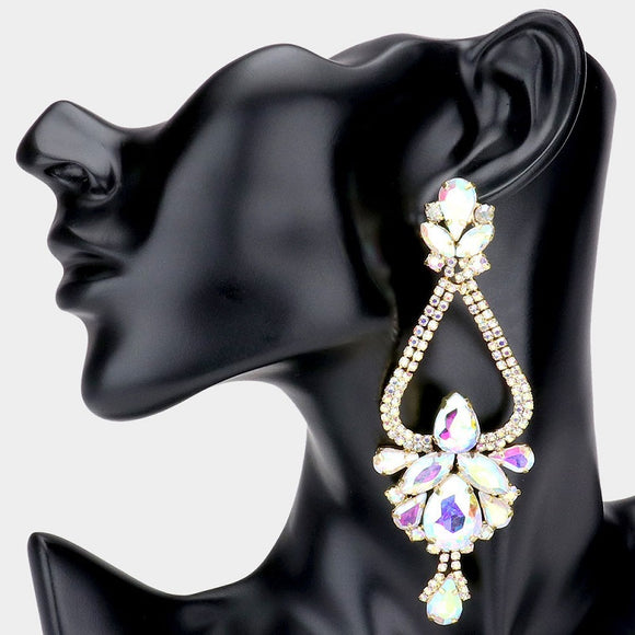 GOLD EARRINGS AB STONES ( 2675 GDAB )