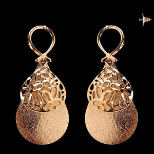 DANGLING GOLD DROP EARRINGS ( 9324 ) - Ohmyjewelry.com