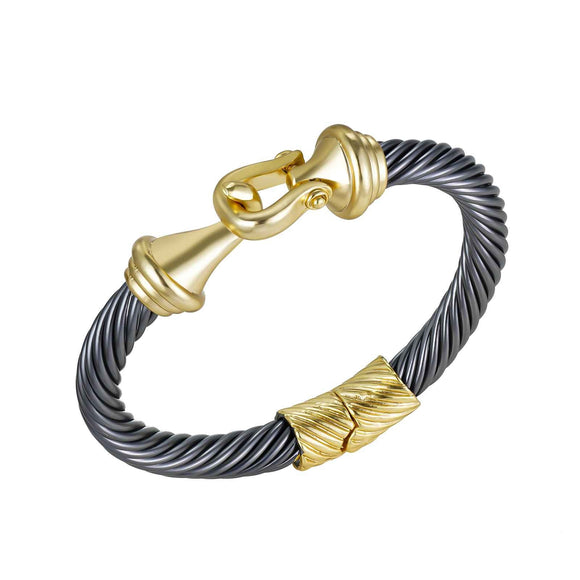 MATTE GOLD BLACK BANGLE ( 1369 MGBK )