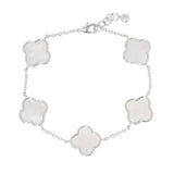 SILVER QUATREFOIL BRACELET ( 2439 R )