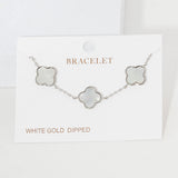 SILVER QUATREFOIL BRACELET ( 2439 R )