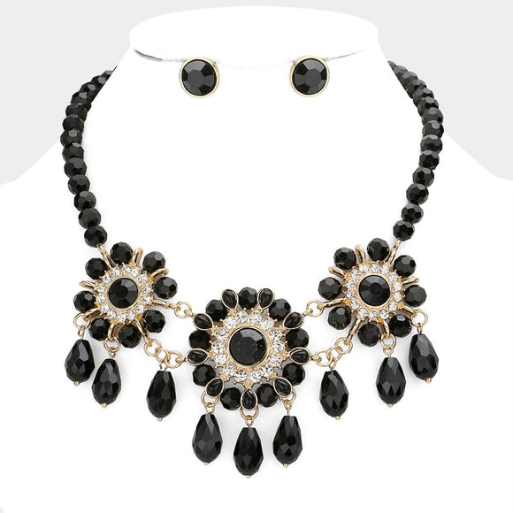 N/A | Jewelry | Glass Stone Bib Necklace N/A | Jewelry | Glass Stone Bib Necklace