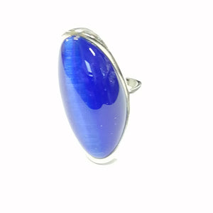 SILVER RING MONTANA BLUE STONE SIZE 8 ( 602 BR SIZE 8 )