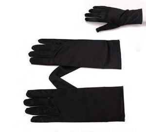 9" Black Satin Gloves ( GLV 24 BK )
