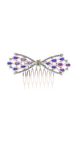 SILVER AB BOW HAIR COMB ( 41111 ABSV )