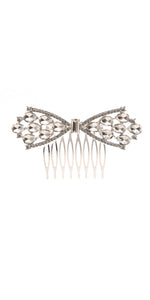 SILVER BOW HAIR COMB ( 41111 CLSV )