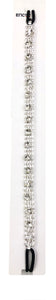 SILVER BLACK HAIR BAND CLEAR STONES ( 0099 1C )