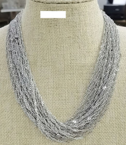 SILVER CHAIN NECKLACE ( 7564 RH )