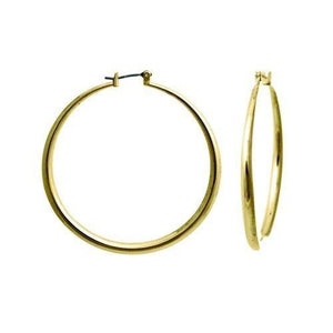 2" Gold Hollow Hoop Earrings ( 352 G ) - Ohmyjewelry.com