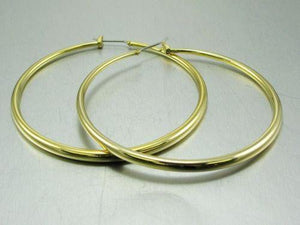 2.5" Gold Hollow Hoop Earrings ( 362 G ) - Ohmyjewelry.com