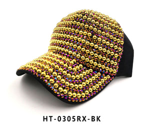 BLACK HAT GOLD AB PURPLE STONES ( 2643 REZO ) - Ohmyjewelry.com