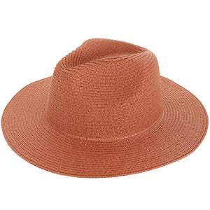 BROWN FLOPPY BRIM PAPER BRAID PANAMA ( 2634 CO )