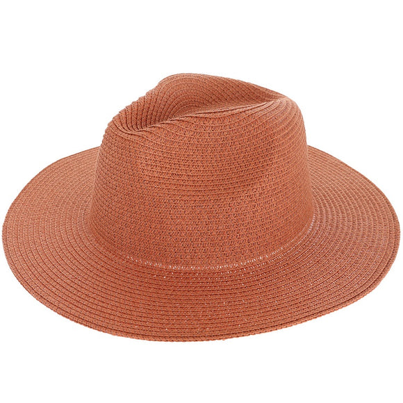 BROWN FLOPPY BRIM PAPER BRAID PANAMA ( 2634 CO )