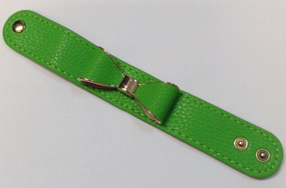 GREEN LEATHER BRACELET WITH BOW ( 3274 )