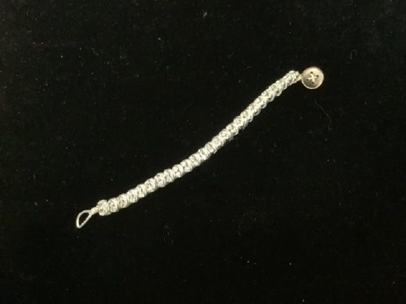 GOLD WHITE BRACELET CLEAR STONES ( 2064 )