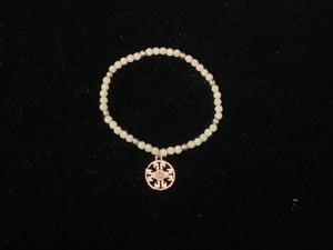 CREAM STRETCH BRACELET EYE ( 13 GCR )