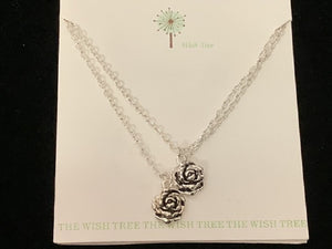 SILVER NECKLACE FLOWER ( 9040 AS )