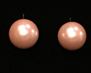 14MM PINK PEARL STUD EARRINGS ( PRL14MM )