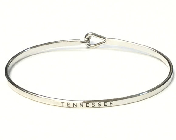 SILVER BANGLE WITH TENNESSEE INSCRIPTION ( 4155 )