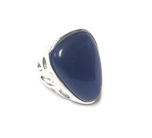 SILVER RING MONTANA BLUE STONE SIZE 9 ( 608 SIZE 9 )