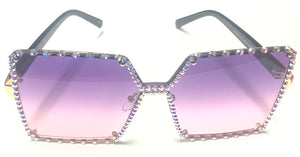 GOLD SUNGLASSES AB STONES ( 1333 AB )