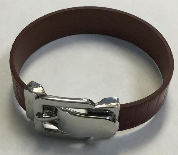 RED MAGNETIC LEATHER BRACELET ( 35927 ) - Ohmyjewelry.com