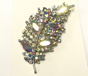 SILVER AB LEAF BROOCH ( 06746 SAB )