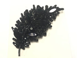 BLACK LEAF BROOCH ( 06746 BK )