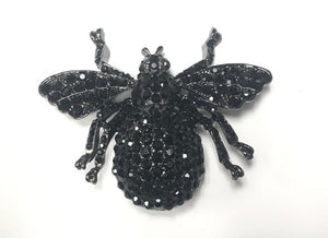 BLACK INSECT BROOCH STONES ( 0651 BK )