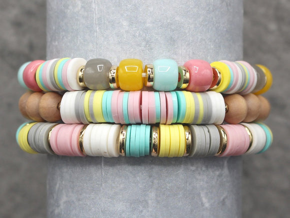 LIGHT MULTI COLOR STRETCH BRACELETS ( 0365 GLLML )