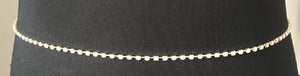 GOLD CHAIN BELT 1 LINE CLEAR STONES ( 001 G )