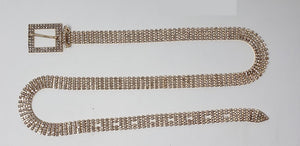 5 LINE GOLD BELT WITH CLEAR STONES ( 114 )