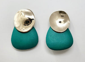 GOLD GREEN EARRINGS ( 10119 GGR )