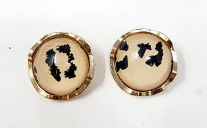 GOLD LEOPARD PRINT EARRINGS ( 10201 GLE )