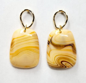 GOLD ORANGE STONE EARRINGS ( 10241 GOR )