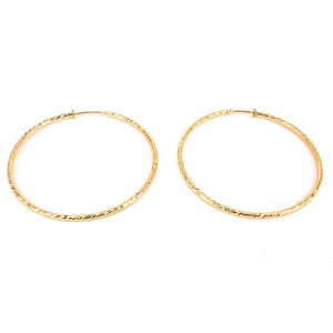 GOLD CLIP ON HOOP EARRINGS ( 3151 GD )