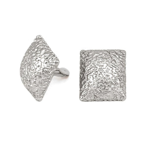 SILVER HAMMERED CLIP ON EARRINGS ( 3312 RD )