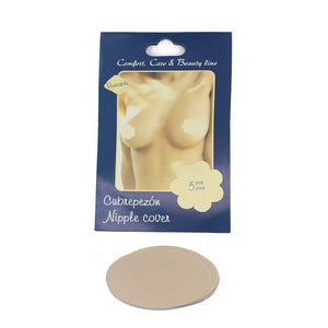 BEIGE NIPPLE COVERS 5 PAIRS