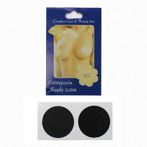 BLACK NIPPLE COVERS 5 PAIRS