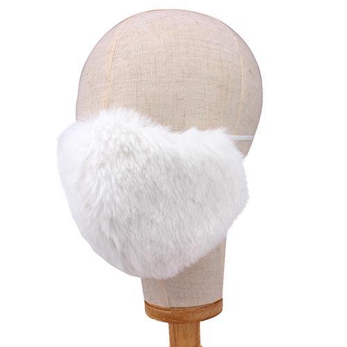 FLUFFY WHITE FACE MASK ( 2665 WH ) - Ohmyjewelry.com