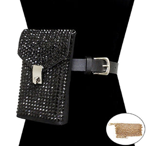 BLACK BAG POUCH BLACK STONES ( 2840 RDBK )