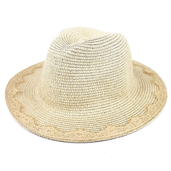 Beige Colored Hat with Ivy Colored Accents ( 8005 )