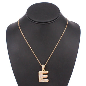 GOLD NECKLACE E PENDANT CLEAR STONES ( 5000 EGD )