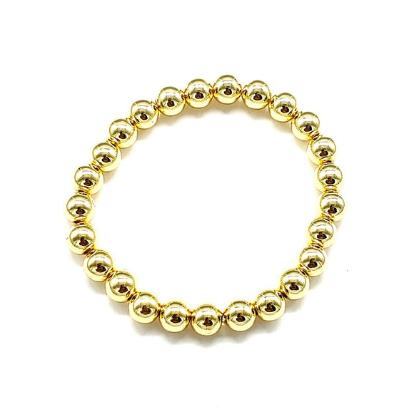 GOLD 316L STAINLESS STEEL STRETCH BRACELET ( 2218 GL )