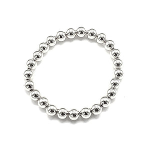 SILVER 316L STAINLESS STEEL STRETCH BRACELET ( 2218 SL )