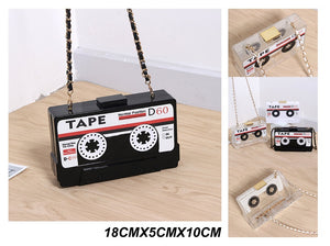 BLACK CASSETTE TAPE BAG ( 8300 BK )